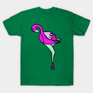 Neon Peppermint Twist Flamingo T-Shirt